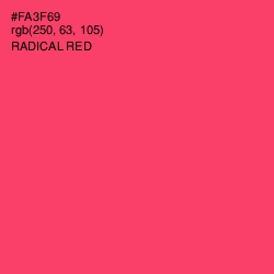 #FA3F69 - Radical Red Color Image